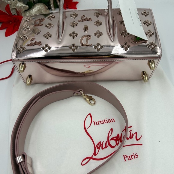 Christian Louboutin Paloma loubinthesky stud, metallic leather, baguette bag, - Picture 12 of 15